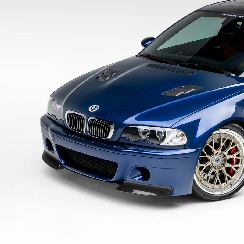 Vorsteiner V20 Aero Front Bumper With 2-Piece Splitter Carbon Fiber PP 1x1 Glossy V-Style - BMW E46 M3