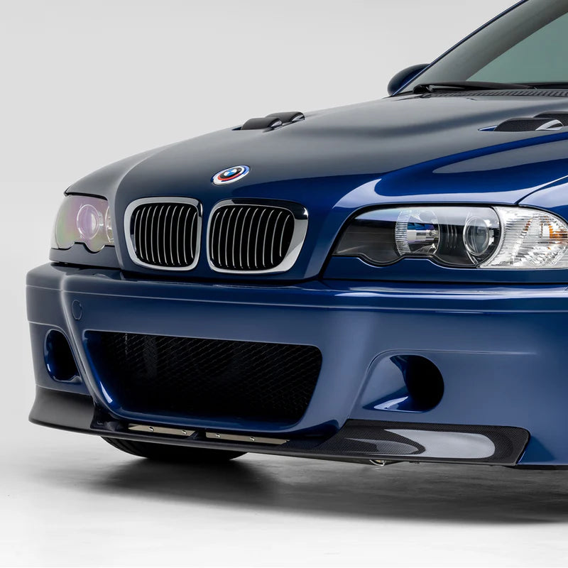 Vorsteiner V20 Aero 1 Piece Splitter Carbon Fiber PP 1x1 Glossy - (Replacement of V20 bumper BMV5610 splitters) V-Style - BMW E46 M3