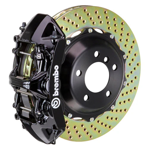 Brembo 23+ GR Corolla Rear GT BBK 4 Piston Cast 345x28 2pc Rotor Drilled-Black