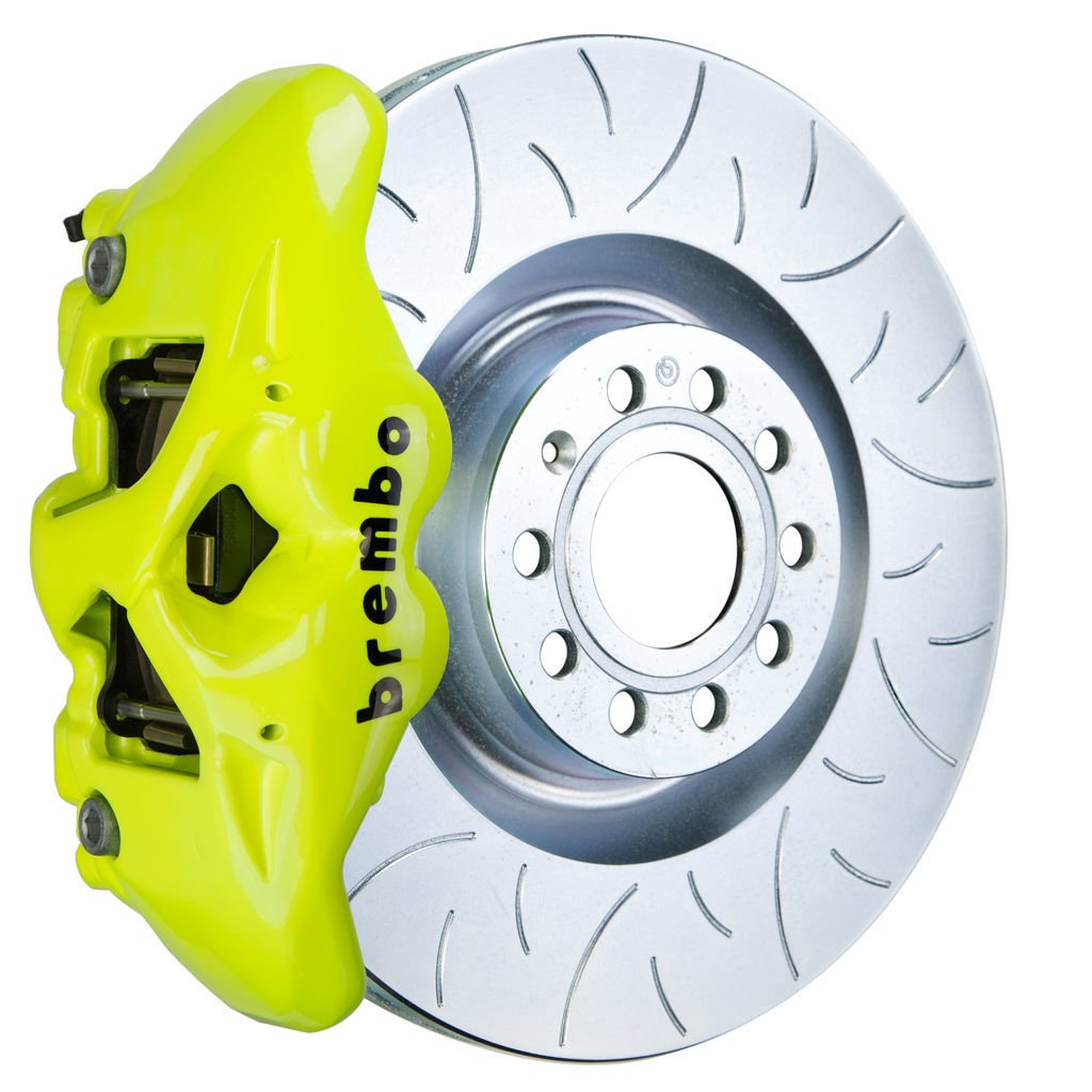 Brembo 25+ BMW X3 30/X3 M50 xDrive Fr GT BBK 6 Pist Cast 405x34 2pc Rotor Slotted Type1- Fluo Yellow