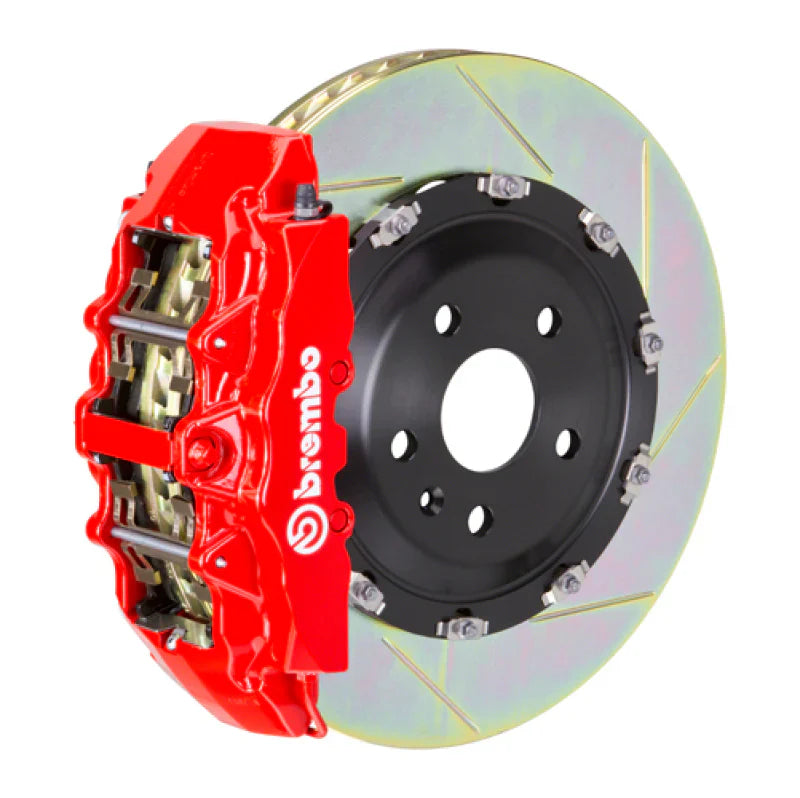Brembo 23+ GR Corolla Rear GT BBK 4 Piston Cast 345x28 2pc Rotor Slotted Type-1-Red