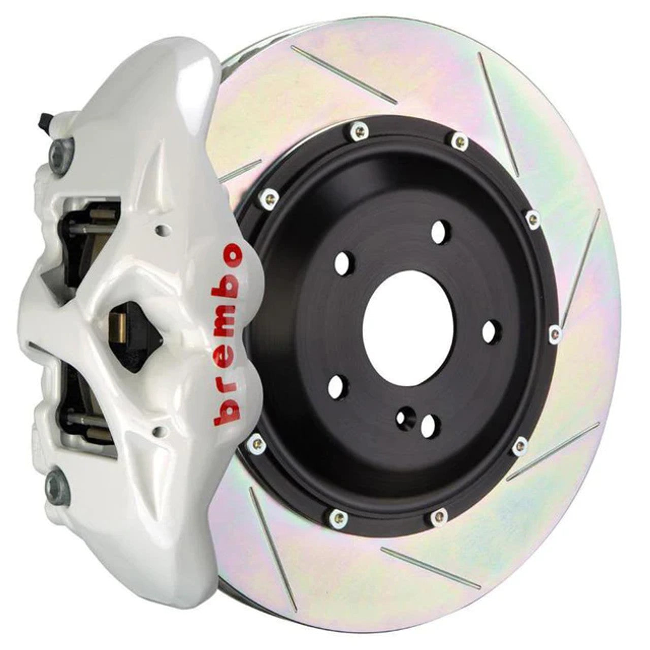 Brembo 23+ GR Corolla Rear GT BBK 4 Piston Cast 345x28 2pc Rotor Slotted Type-1-Silver