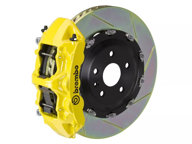 Brembo 10-12 Range Rover Rear GT BBK 4 Piston Cast 380x28 2pc Rotor Slotted Type-1- Yellow