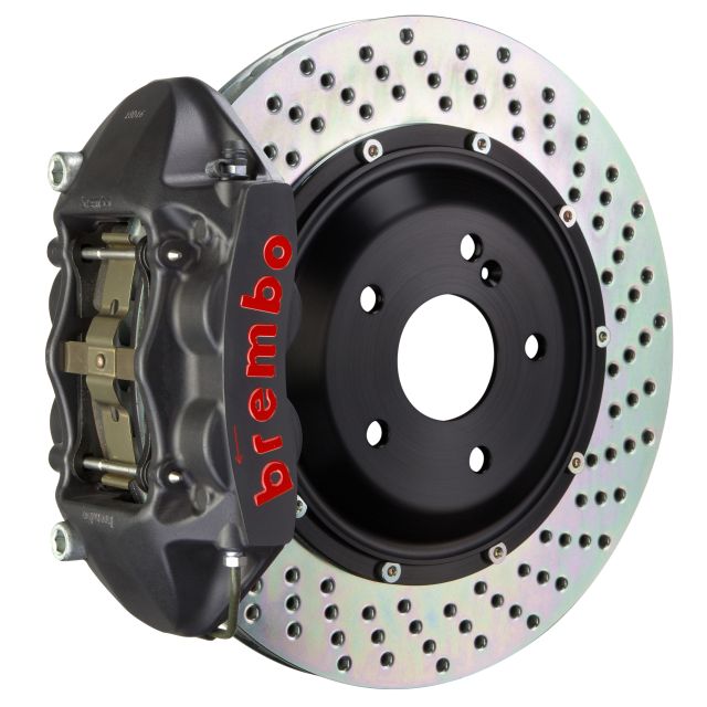 Brembo 23+ GR Corolla Rear GTS BBK 4 Piston Cast 345x28 2pc Rotor Drilled-Black HA