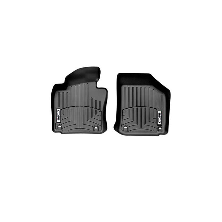 COBB 10-14 Volkswagen GTI (Oval Floor Retention) Front and Rear FloorLiner by WeatherTech - Black