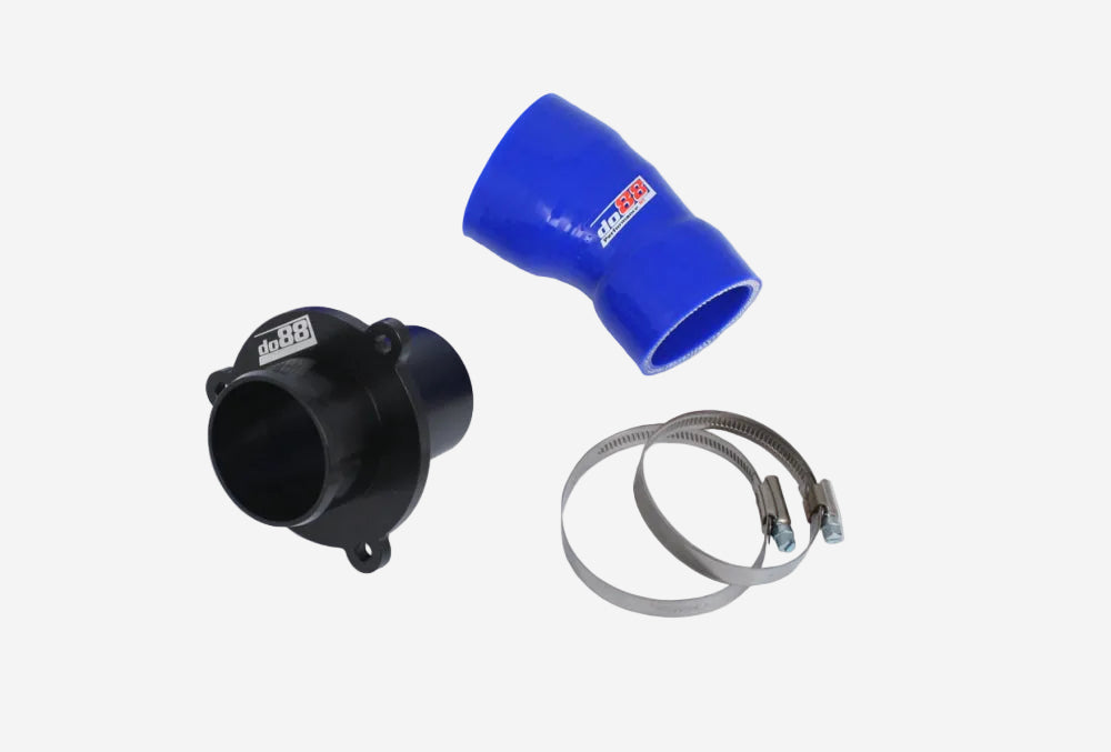 do88 VAG 1.8/2.0 TSI (MQB) Turbo Muffler Delete, OEM Pressure pipes, Blue hose