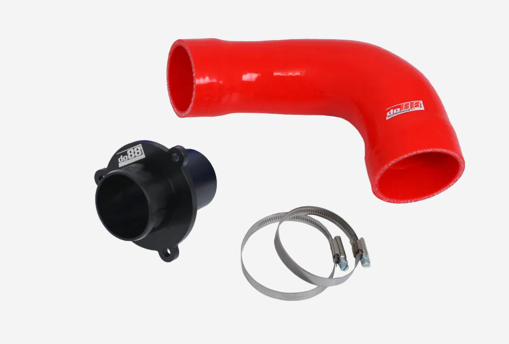 do88 VAG 1.8 2.0 TSI (MQB) Turbo Muffler Delete, do88 TR-340, Red hose