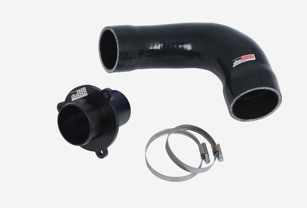 do88 VAG 1.8 2.0 TSI (MQB) Turbo Muffler Delete, do88 TR-340, Black hoses