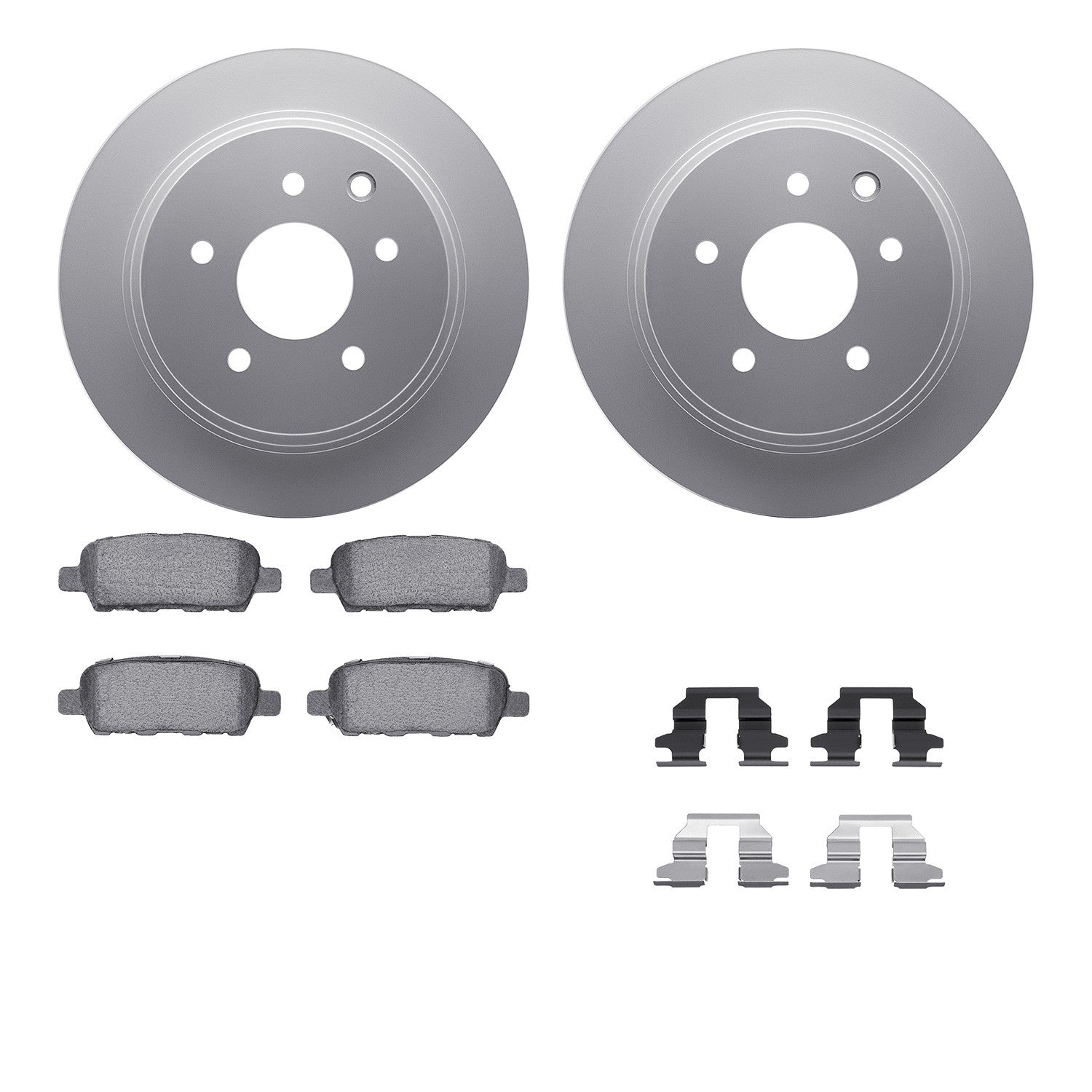 DFC R1 14-23 Renault Koleos Front & Rear Brake Rotors w/Optimum OE Pads & Hardware