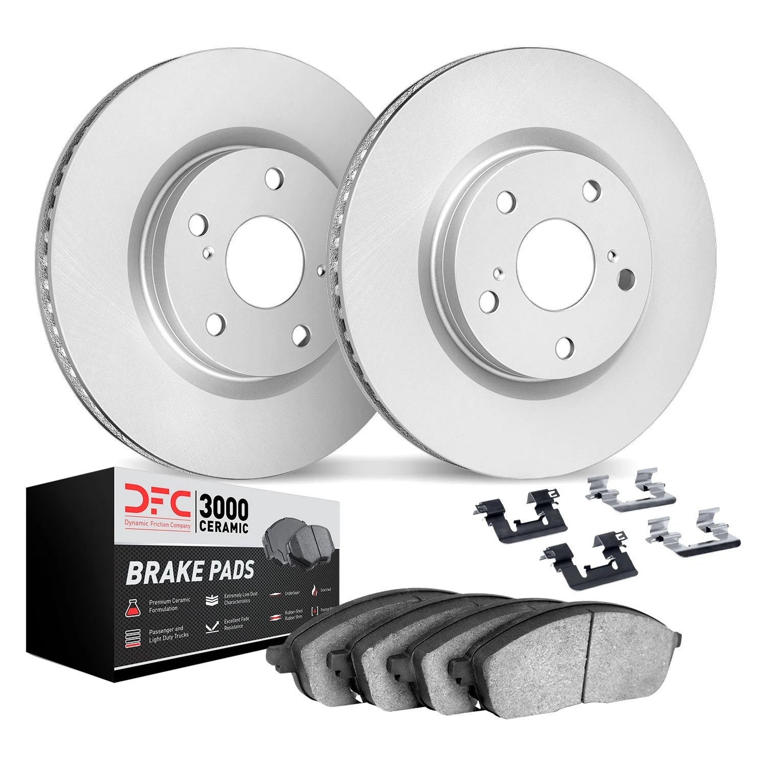 DFC R1 10-20 Saab 46270 Rear Brake Rotors w/Ceramic Pads & Hardware
