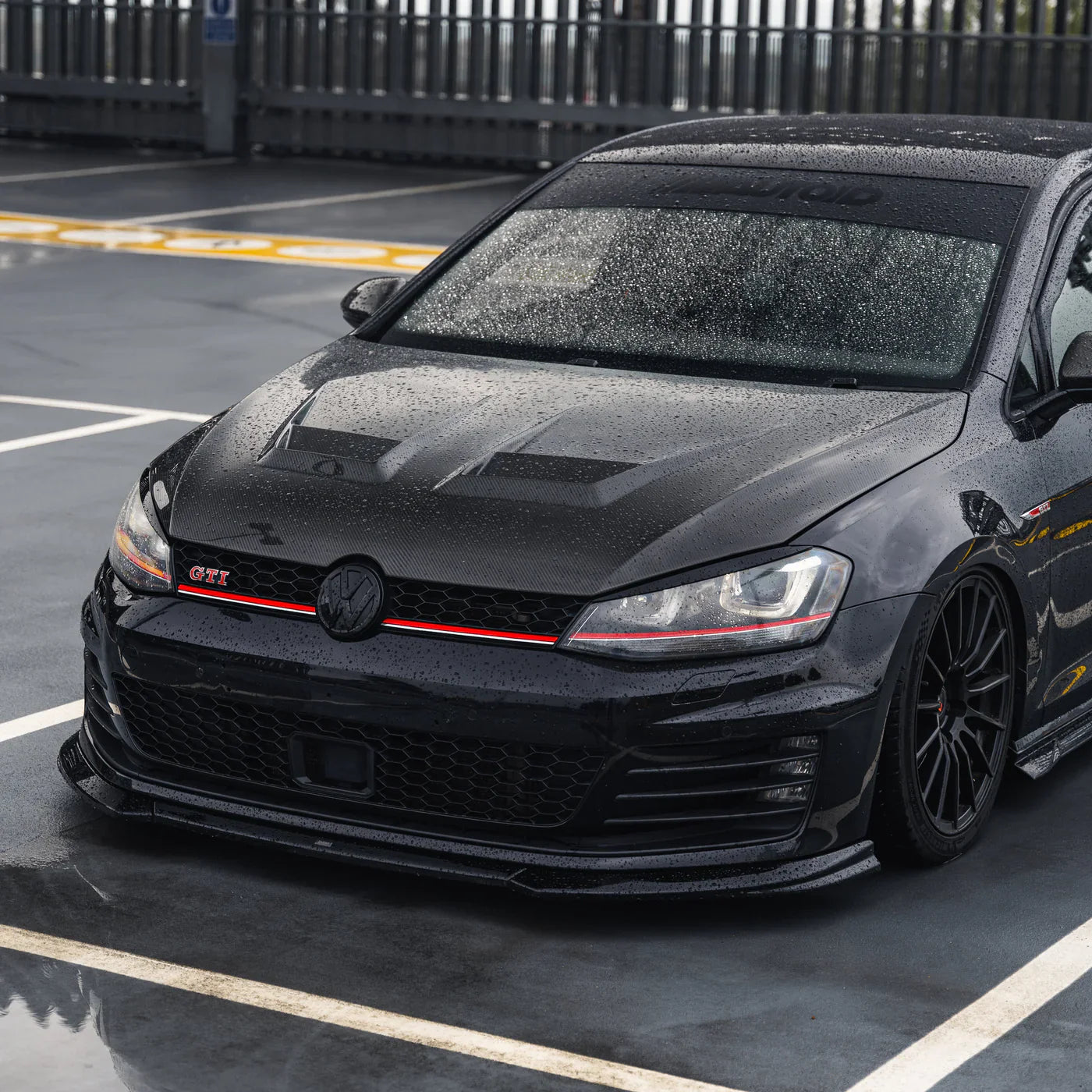 Zaero Design EVO-1 Gloss Black Front Splitter - VW Golf GTI Mk7
