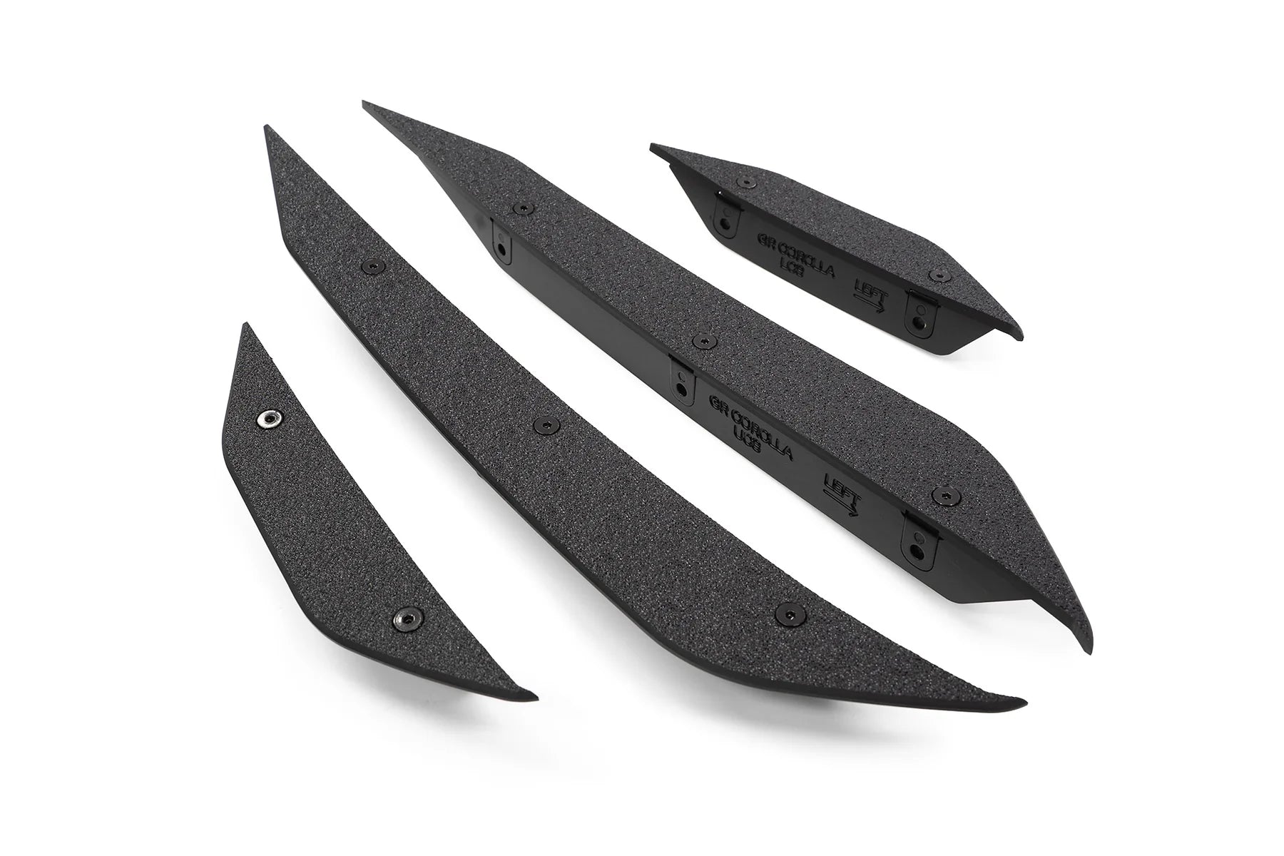 Flow Designs Full Lip Splitter Set Gloss Black - Toyota GR Corolla