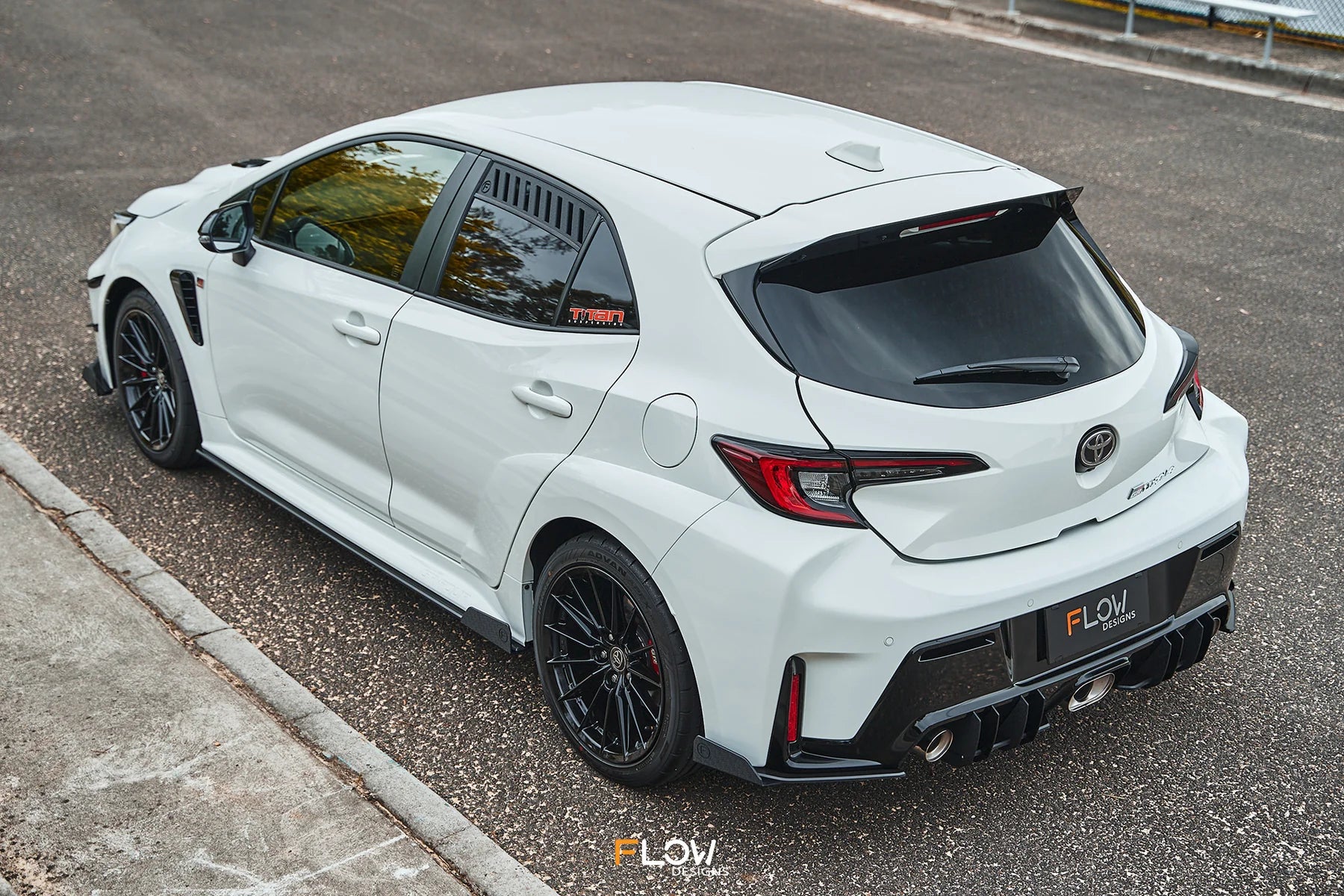 Flow Designs Full Lip Splitter Set Gloss Black - Toyota GR Corolla