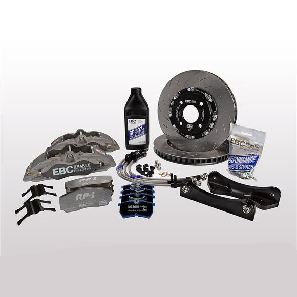 EBC Racing Volkswagen Polo GTI (AW) Anodized Apollo-6 Calipers 355mm Rotors Front Big Brake Kit