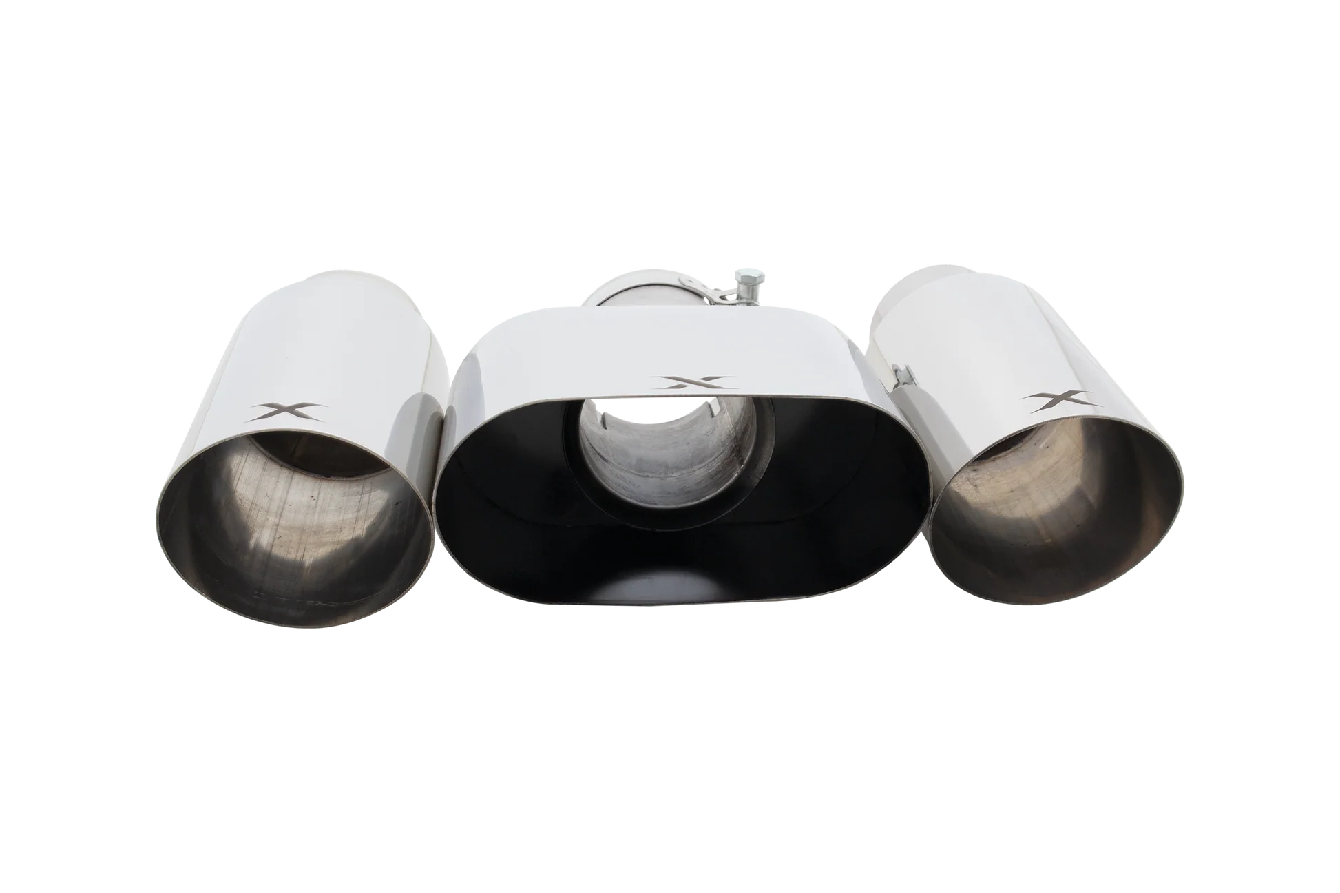 XForce Polished OEM Style Single Wall Angle Cut Tips For Xforce Exhaust - Toyota GR Corolla