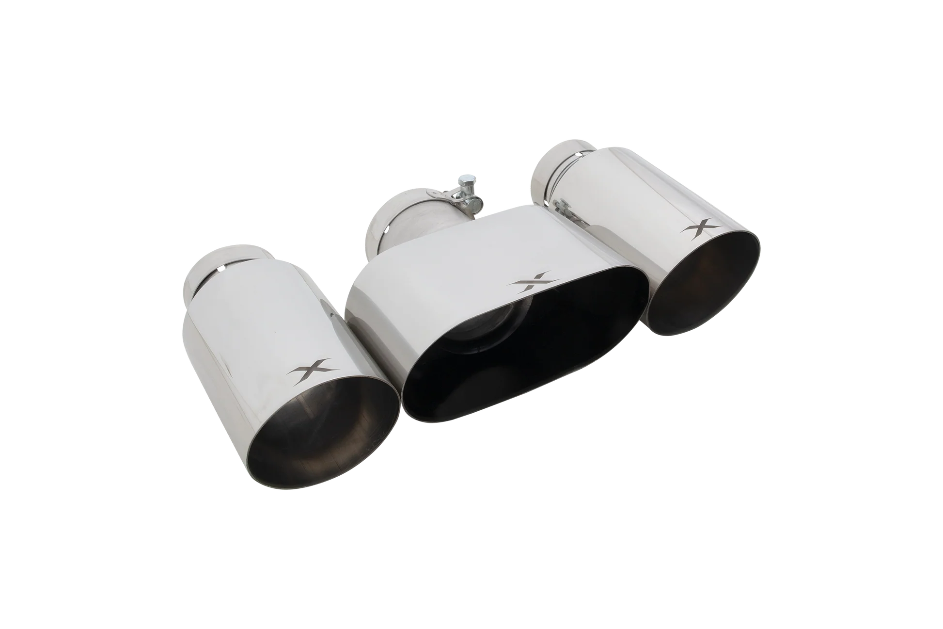 XForce Polished OEM Style Single Wall Angle Cut Tips For Xforce Exhaust - Toyota GR Corolla