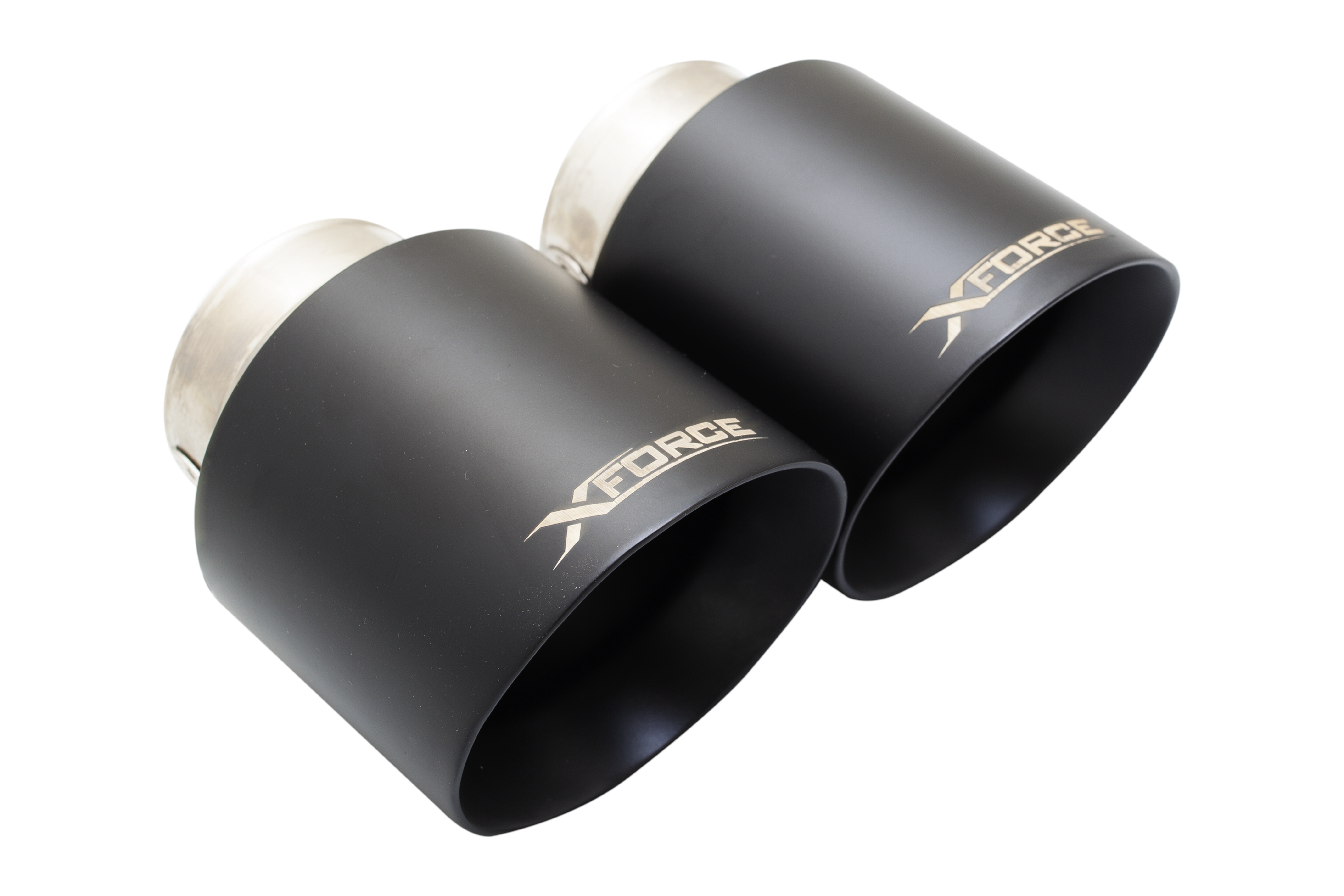 XForce Dual Black Exhaust Tips For Xforce Exhaust - MK6/MK7/MK7.5/MK8/MK8.5 GTI