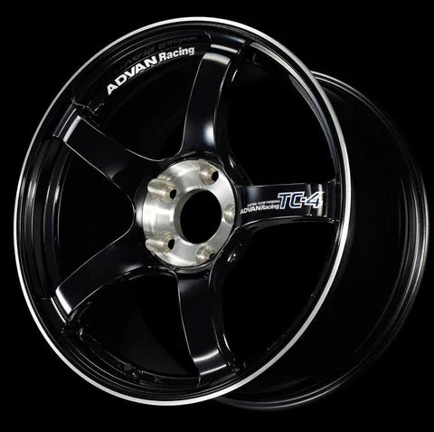 Advan TC4 18x9.5 +38 5x120 Racing Gloss Black & Diamond Cut Wheel