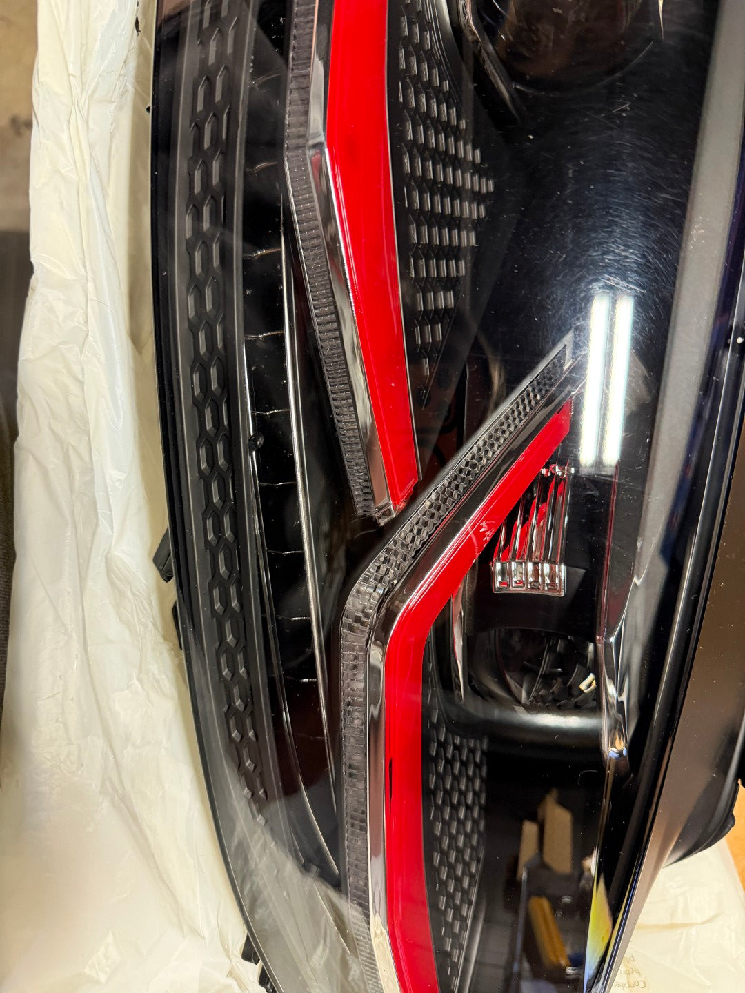 Illuminator Lighting Dynamic LED Headlights MK7 MK7.5 - MK7.5 (Post-Facelift) / Red Stripe (GTI Style) (#66) - Scratch & Dent Parts