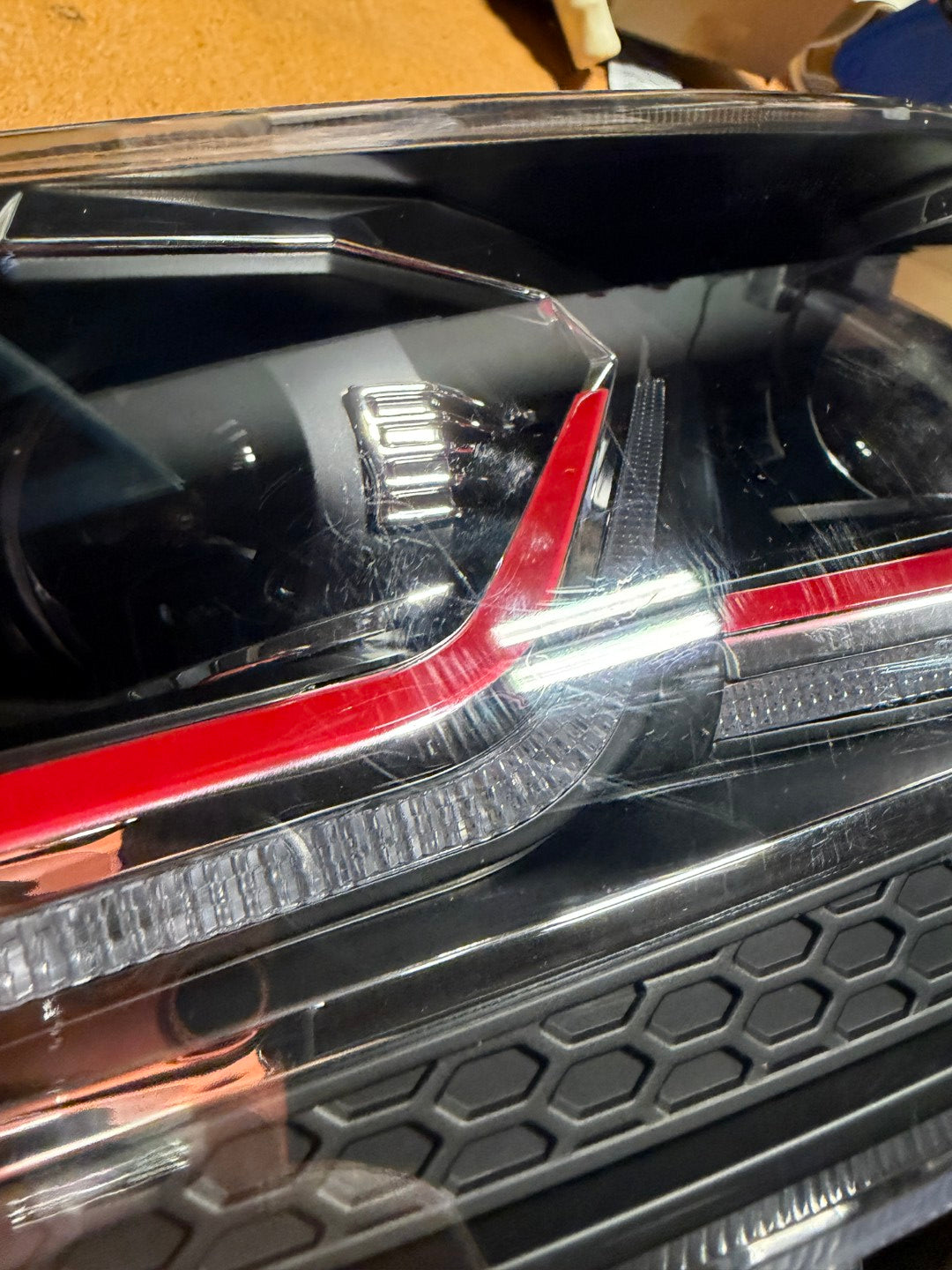 Illuminator Lighting Dynamic LED Headlights - MK7 (Pre-Facelift) / Red Stripe (GTI Style) (#72) - Scratch & Dent Parts