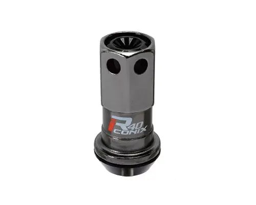 Project Kics R40 Iconix 12x1.50 Black Lug Nut (Black Seat) - 1pc