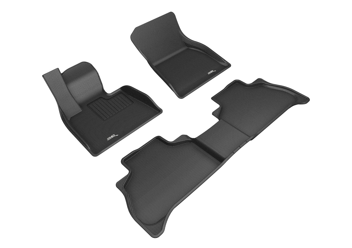 3D MAXpider 19-23 BMW X5 (G05)  7-Passenger Kagu Floormat Complete Set - Black
