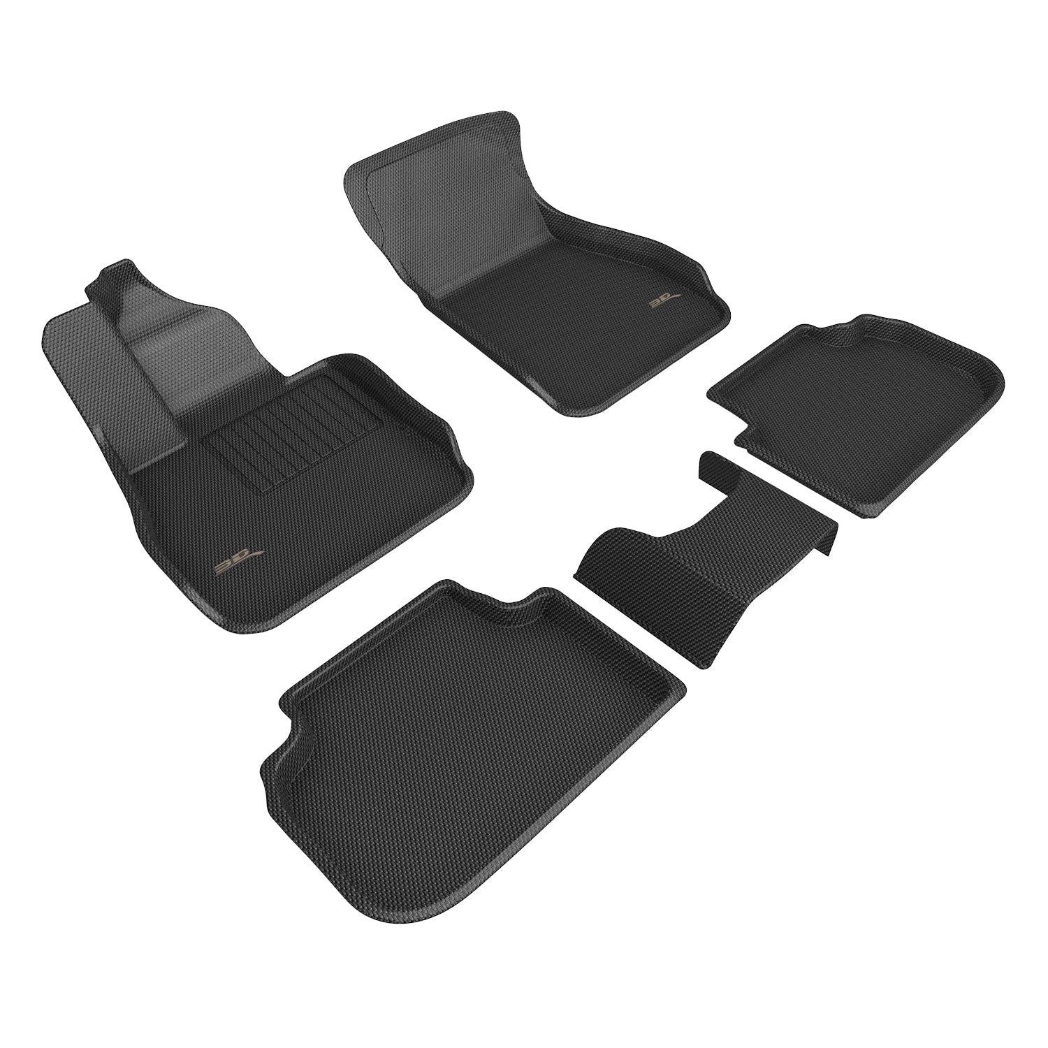3D MAXpider 20-22 BMW 2 Series Gran Coupe 1st & 2nd Row Floor Mats - Black