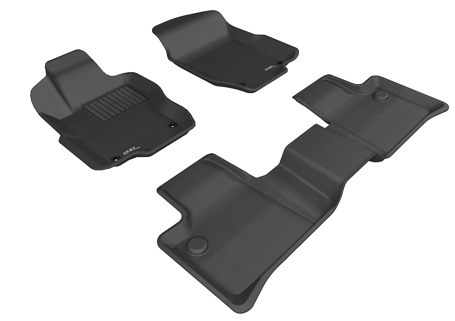 3D MAXpider 2019-2019 Volkswagen Jetta Kagu 1st & 2nd Row Floormats - Black