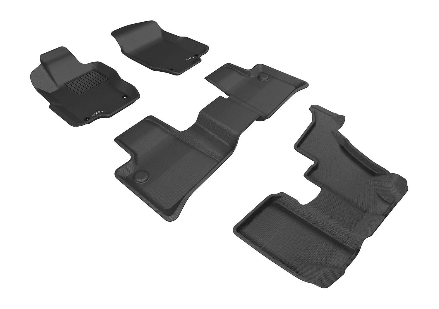 3D MAXpider 14-19 BMW I3 Kagu 1st  2nd Row Floormats - Black