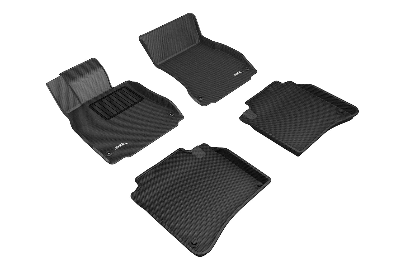 3D MAXpider 2013-2019 BMW 3 Series Gran Turismo F34 Kagu 1st & 2nd Row Floormats - Black
