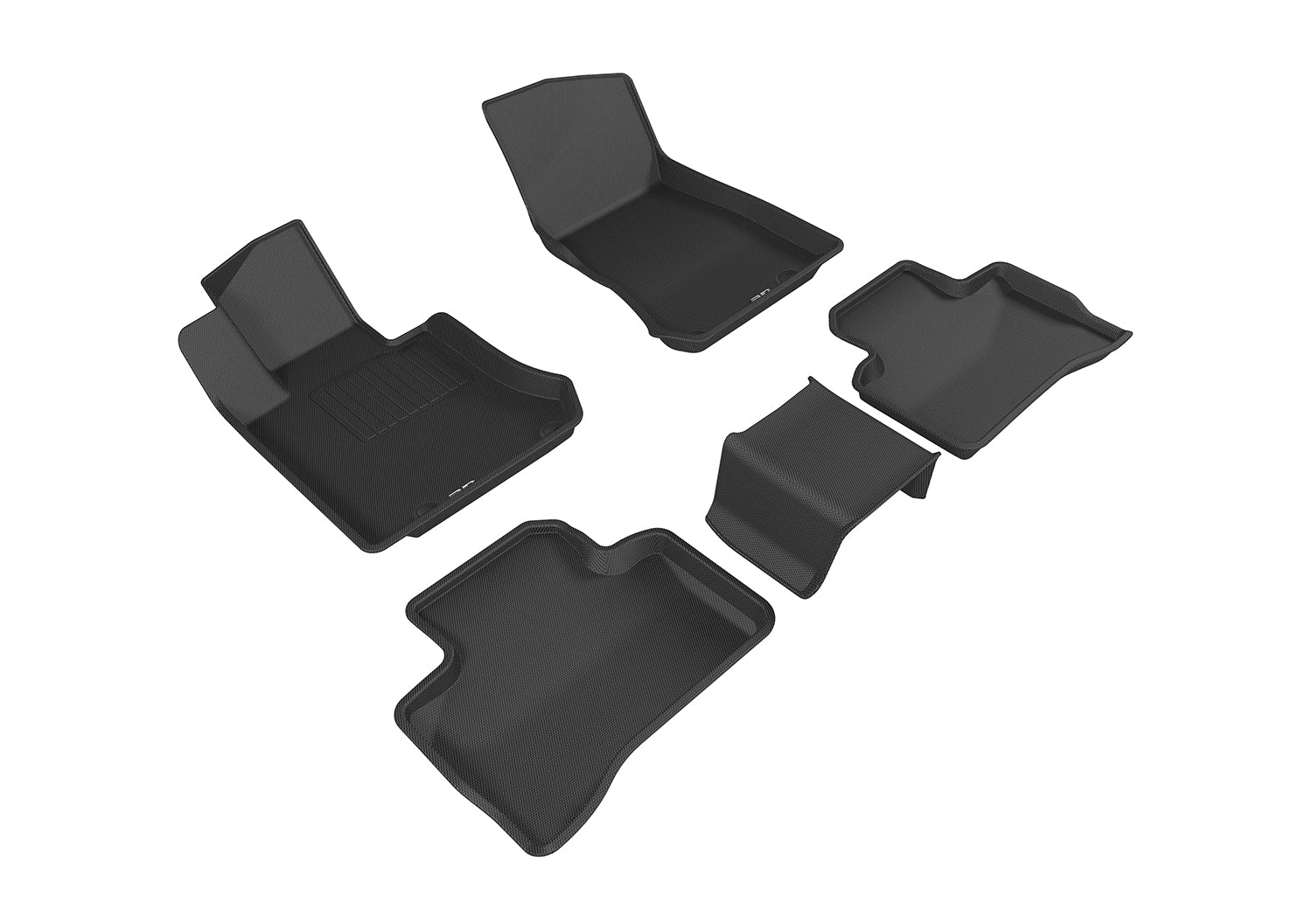 3D MAXpider 2016-2020 Mercedes-Benz GLC-Class X205 Kagu 1st & 2nd Row Floormats - Black