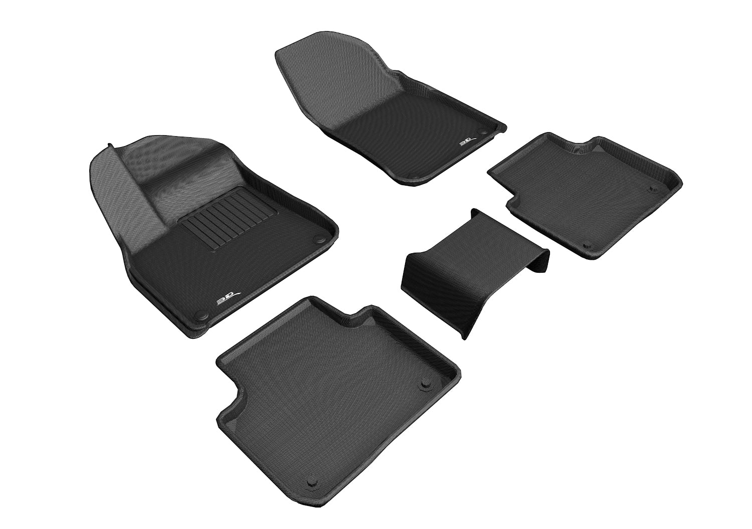 3D MAXpider 2017-2019 Porsche Panamera Kagu 1st & 2nd Row Floormats - Black