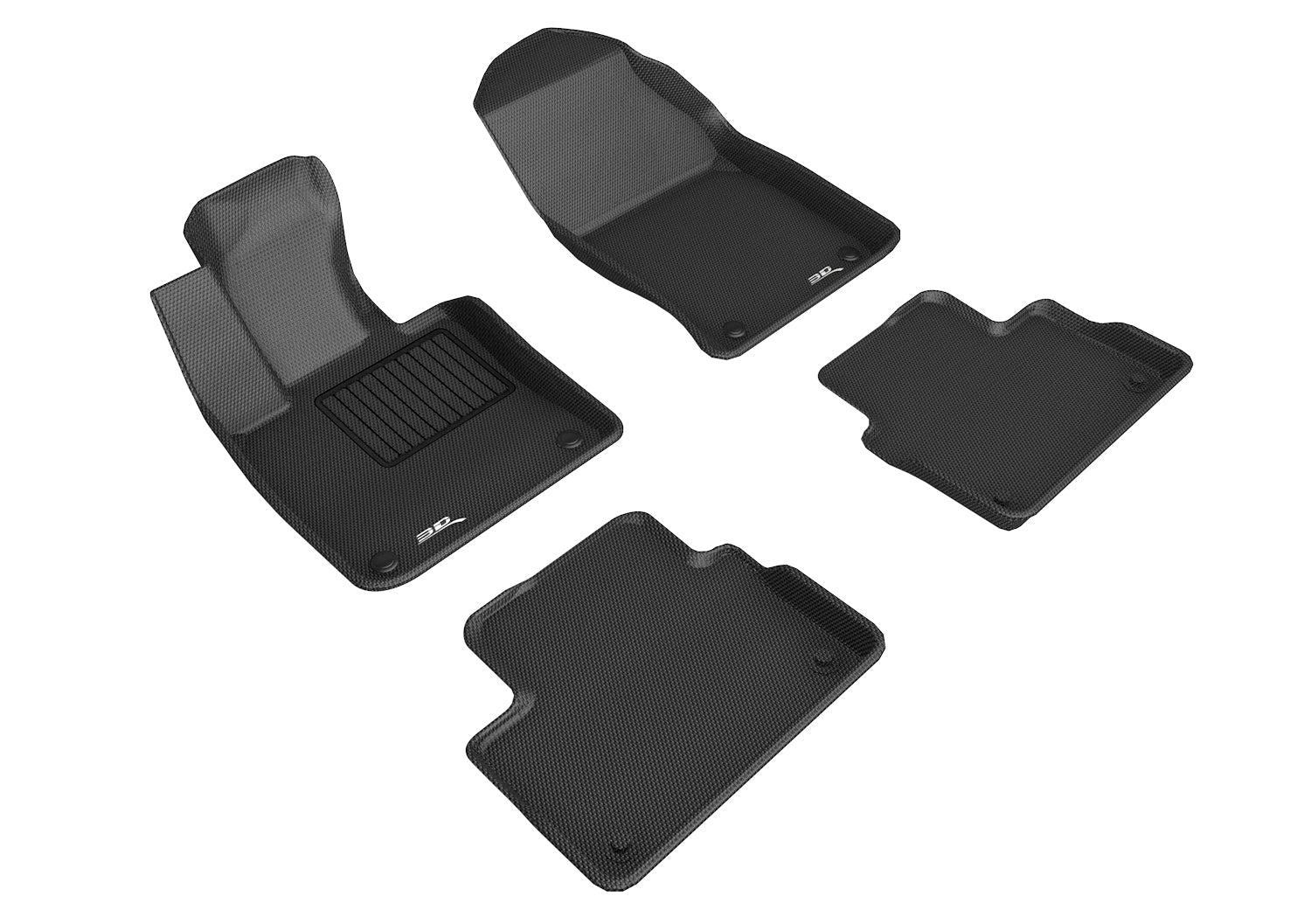 3D MAXpider 2017-2019 Volvo S90/V90 Kagu 1st & 2nd Row Floormats - Black