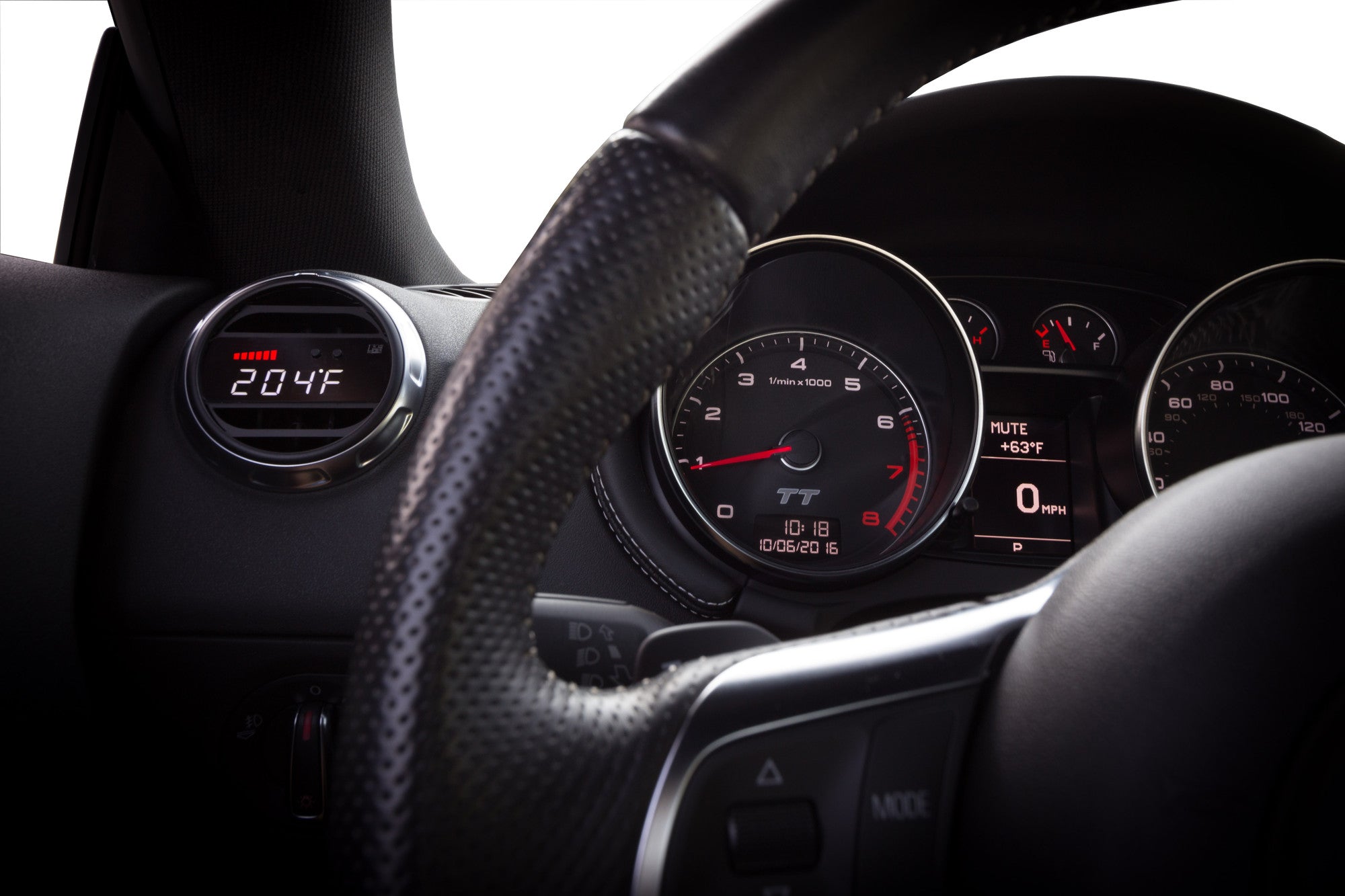 P3 Gauge Red / White - Audi A3/S3/RS3 8P