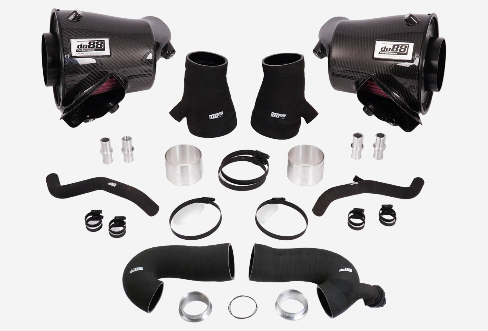 do88 Porsche 911 Turbo (992) Induction system, 80mm outl, with Turbo inlet hoses