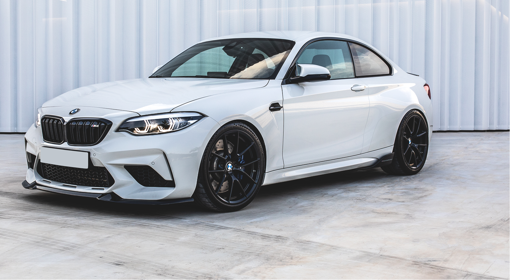 Zaero Design EVO-S Gloss Black Front Splitter - BMW F87 M2 Competition
