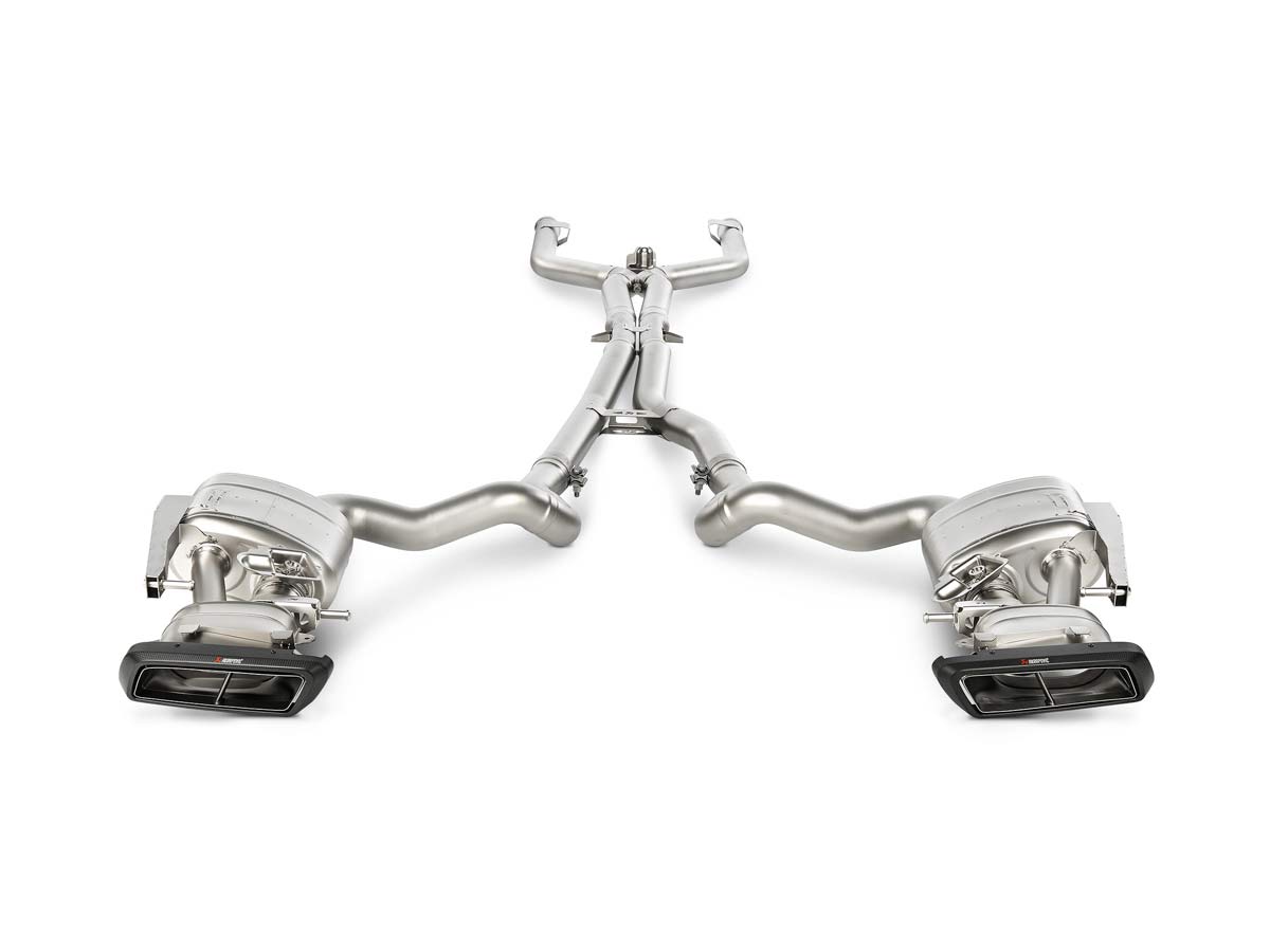 Akrapovic 16-17 AMG C63 Coupe Evolution Line Cat Back (Titanium) w/ Carbon Tips and Link Pipe