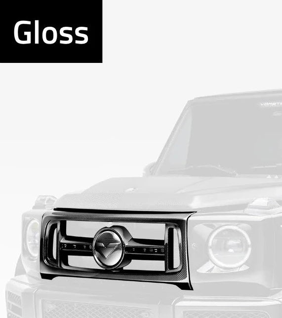 Vorsteiner - Mercedes Benz G63 AMG Program - Front Grille With Separate Center V Part Piece Carbon Fiber