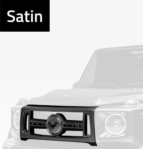 Vorsteiner - Mercedes Benz G63 AMG Program - Front Grille With Separate Center V Part Piece Carbon Fiber