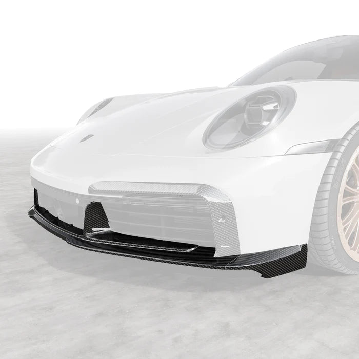 Vorsteiner Aero Program Carbon Fiber Front Spoiler w/ Side Fins - Porsche 992.1 Turbo S