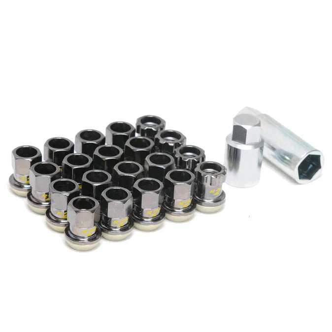 Project Kics 12X1.50 Black R26 Lug Nuts - 16+4