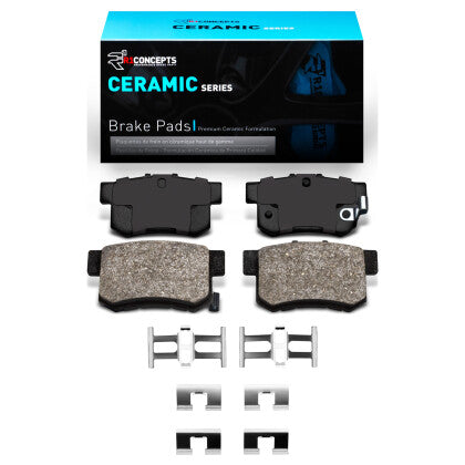 R1 Concepts 14-19 Fiat 500L Rear Euro Ceramic Pads & Hardware Kit