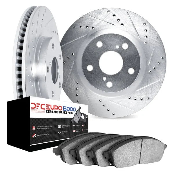 R1 Concepts DFC 18-25 Volkswagen Atlas/Atlas Cross Sport Front Drill/Slot Geoperf Rotor EU 5000 Ceramic Pad w/HW