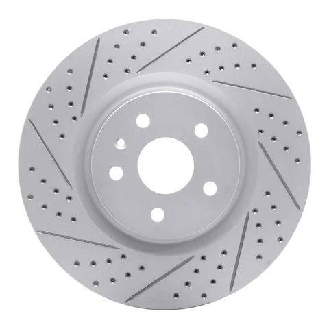 R1 Concepts 18-25 Volkswagen Atlas Front Left Drilled & Slotted Geo-Carbon Rotor