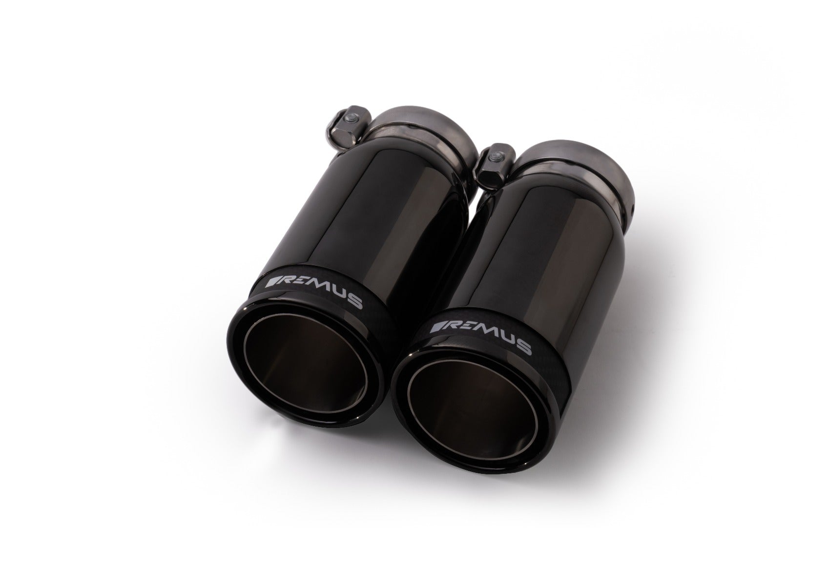 Remus 2017 Volkswagen Golf R Mk VII (Facelift Model) Axle Back Exhaust w/Black Chrome Tail Pipe Set - Black Chrome Rolled