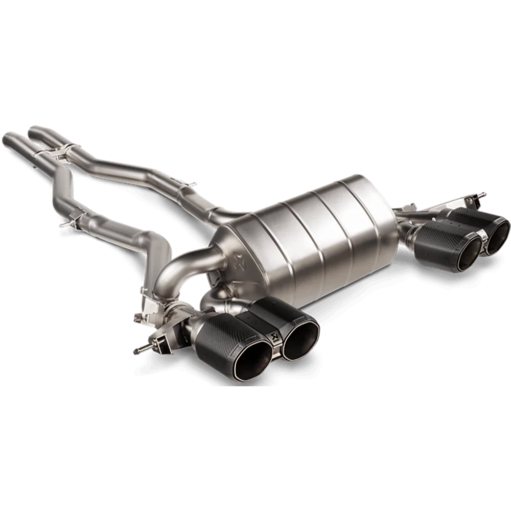 Akrapovic 2021+ BMW M3 (G80)/M4 (G82) Slip-On Line (Titanium) w/Black Carbon Tips