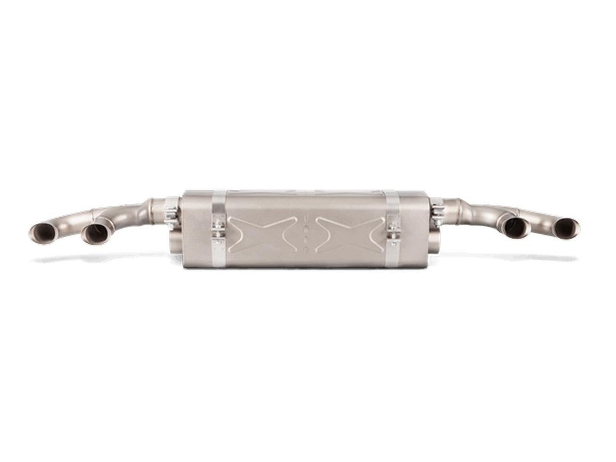 Akrapovic 16-17 Porsche 911 Turbo/Turbo S (991.2) Slip-On Line (Titanium) w/ Tips & Gloss Diffuser