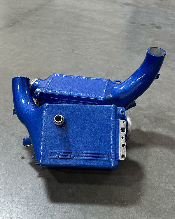 CSF 2014+ BMW M3/M4 (F8X) Top Mount Charge-Air-Cooler - San Marino Blue