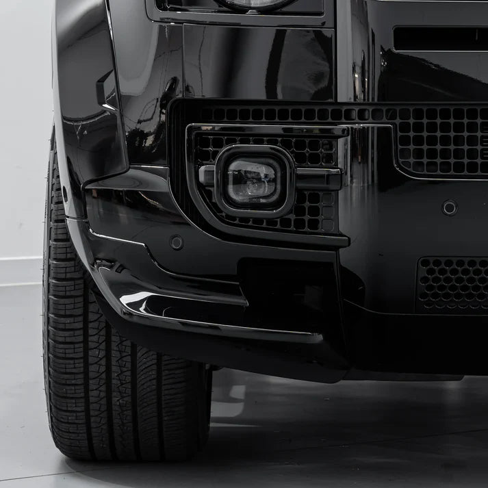 Urban Automotive Defender Front Bumper Intakes with Nolden Powercube DRL's - Gloss Black