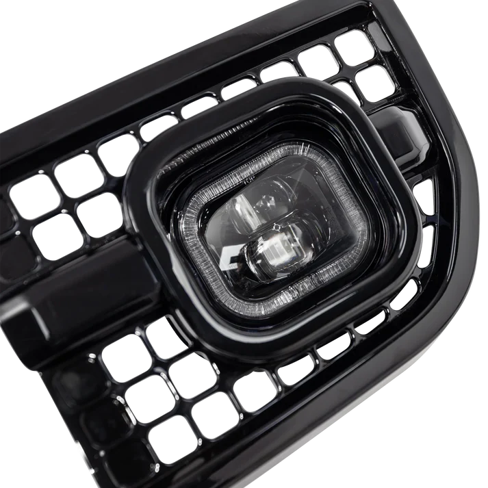 Urban Automotive Defender Front Bumper Intakes with Nolden Powercube DRL's - Gloss Black